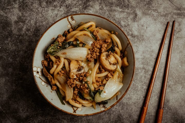Yaki Udon - Rezept für gebratene Udon Nudeln aus Japan
