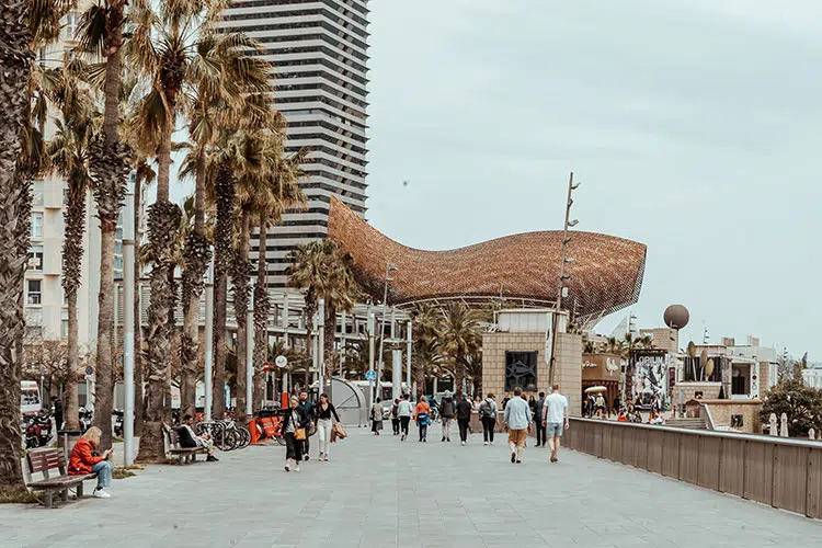Die Promenade in La Barceloneta