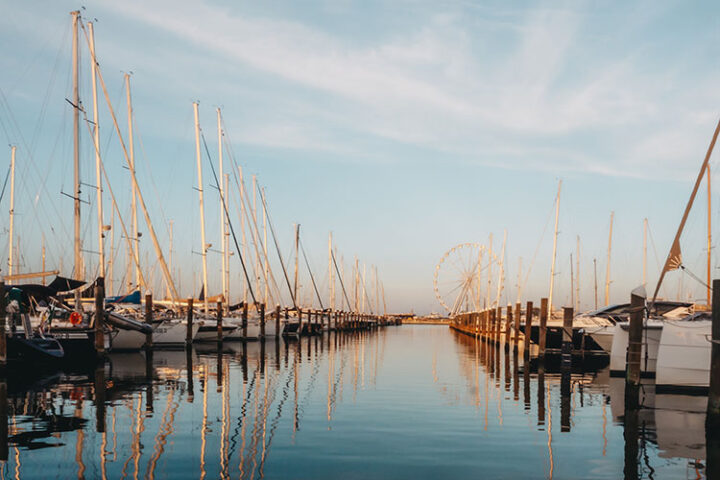 Strand Rimini, Emilia-Romagna, Italien