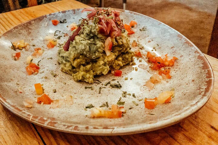 Essen im Barba Negra, Isla Holbox, Mexiko