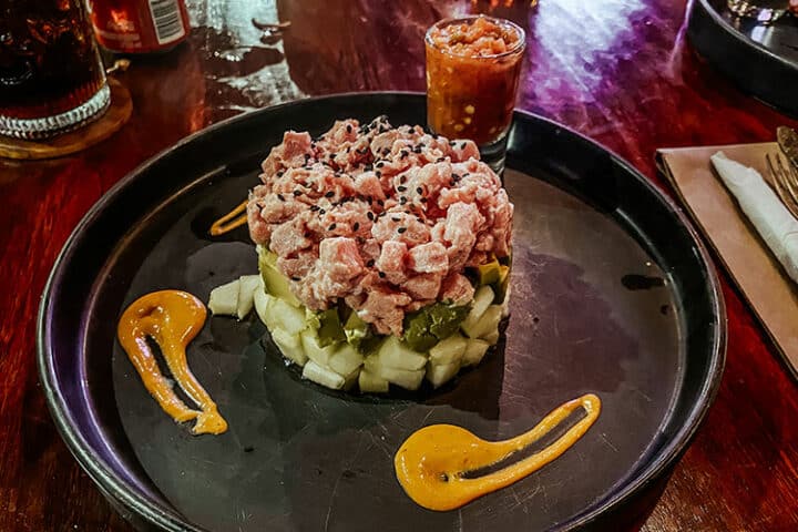 Essen im Bartola, Campeche, Mexiko