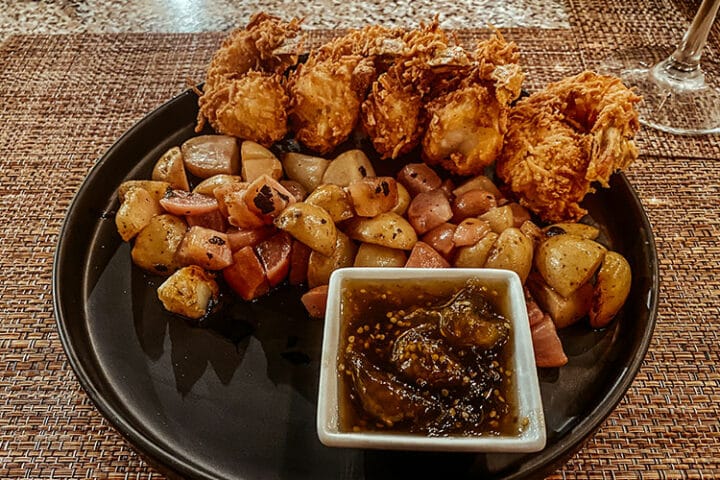 Essen im La María Cocina Peninsular, Campeche, Mexiko