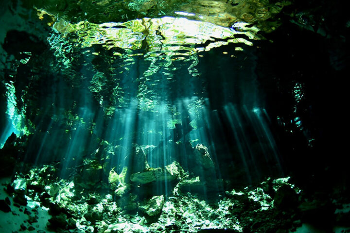 Tauchen im Sistema Dos Ojos, Tulum, Mexiko