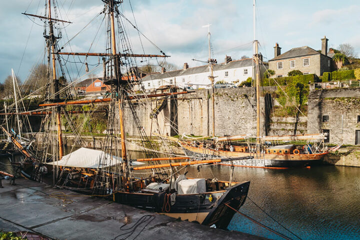 Charlestown in der St Austell Bay, England