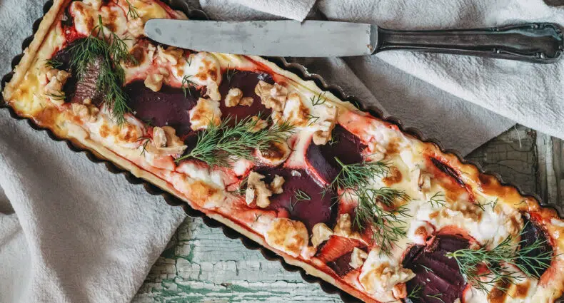 Dänische Rote-Bete-Tarte – Rødbedetærte Rezept